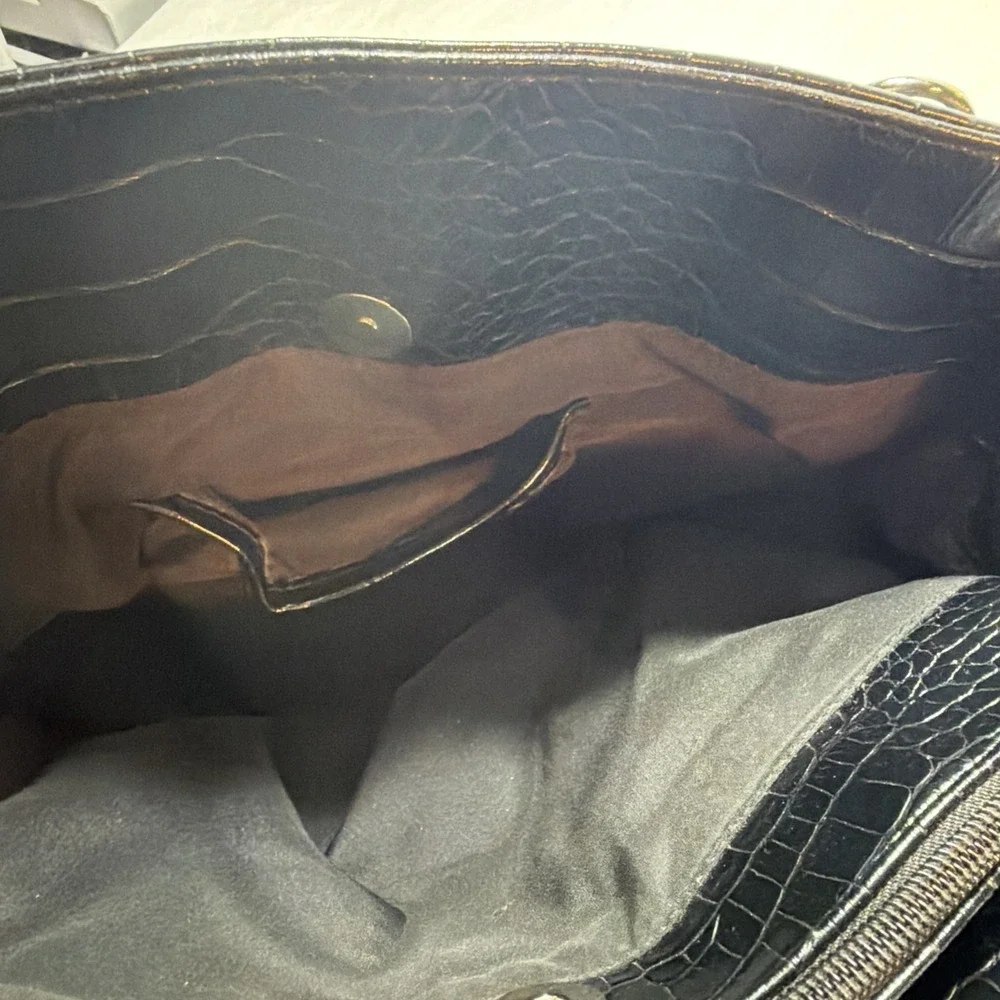 Giani Bernini Medium Nylon Satchel Shoulder HandBag Purse Black 9